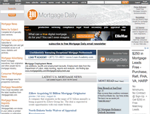 Tablet Screenshot of mortgagedaily.com